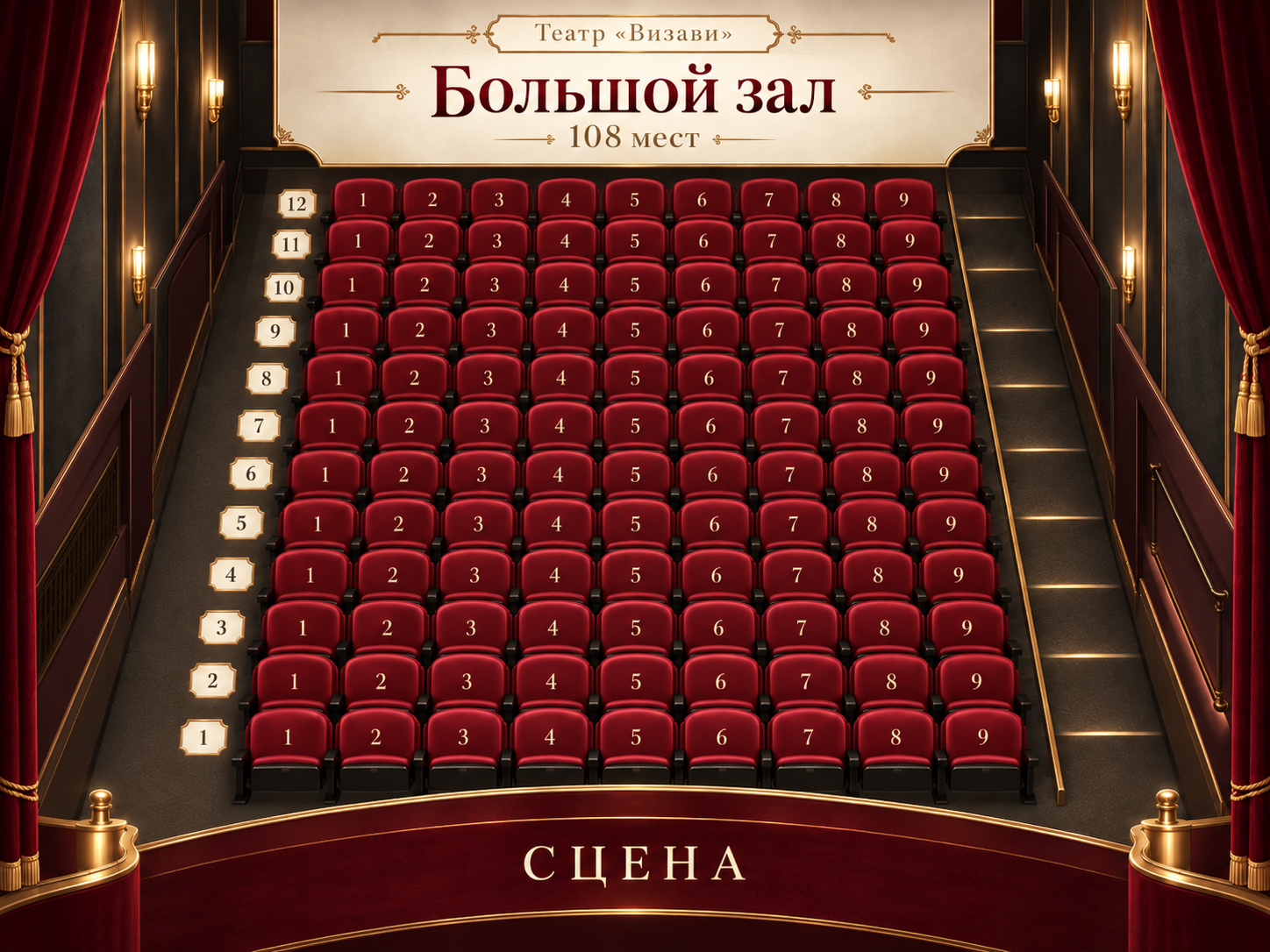 Схема зала — Большой зал
