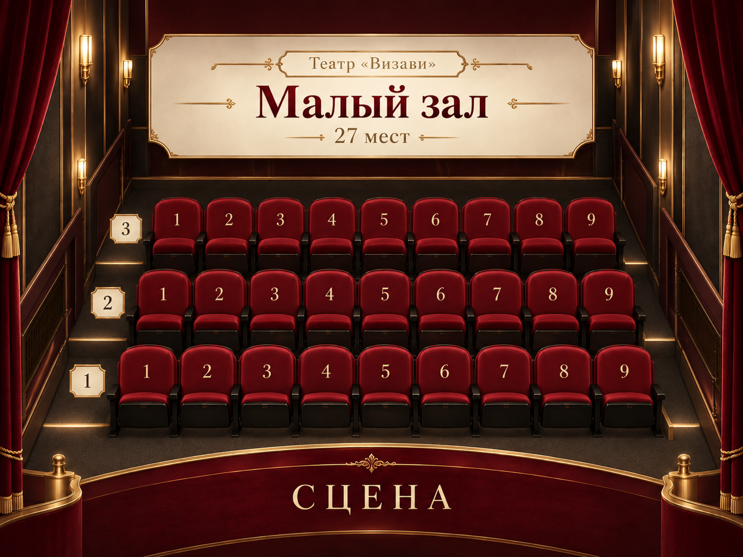 Схема зала — Малый зал